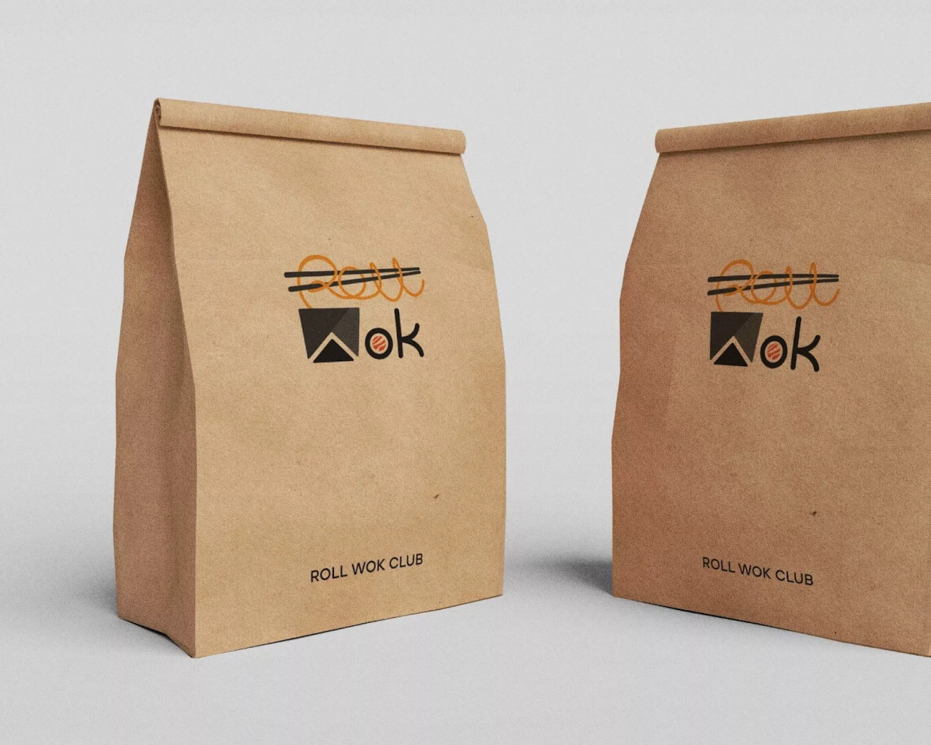 Создание дизайна упаковки суши-бара «Roll Wok Club» в Новом Осколе